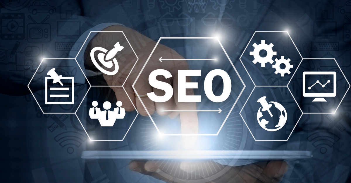 Search Engine Banner with text "SEO"